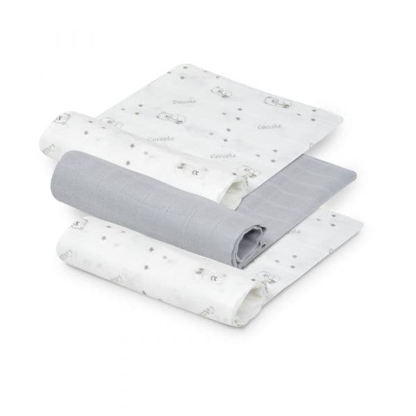 Interbaby Fraldas Bambu 55X70 Bear Pack 3 Cinza