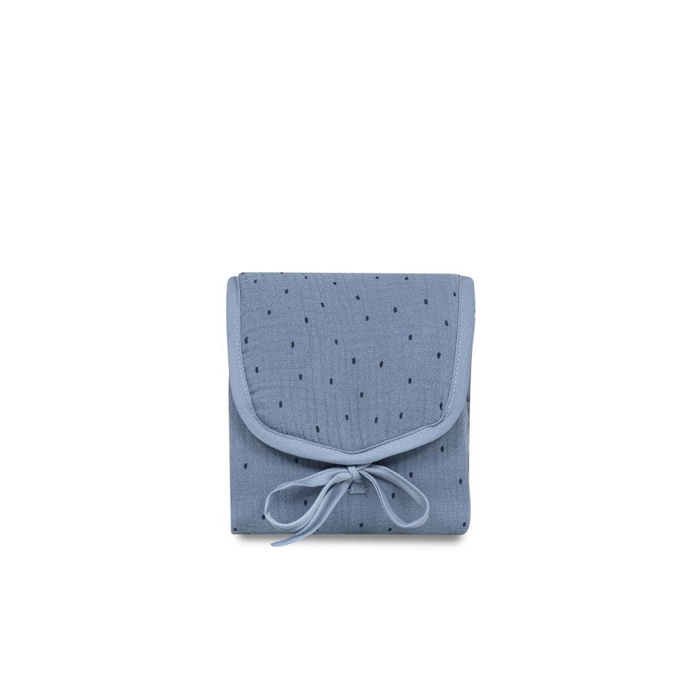 Muda Fraldas 45X75 Cm Algodão+Plástico Puntos Azul escuro Interbaby
