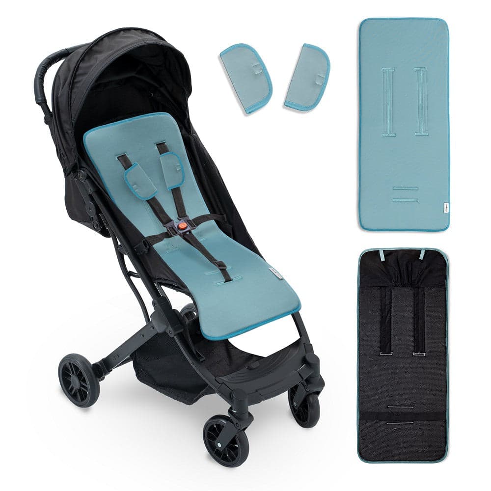 Interbaby Forro para Carrinho + Protetor de Cinto Liso Verde