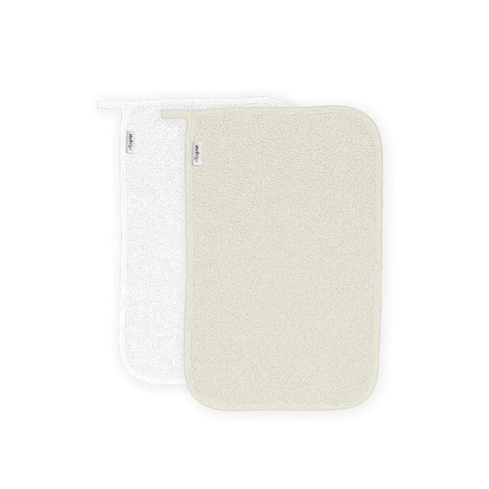 Conjunto 2 Toalha para Bebé Branco/Bege Interbaby