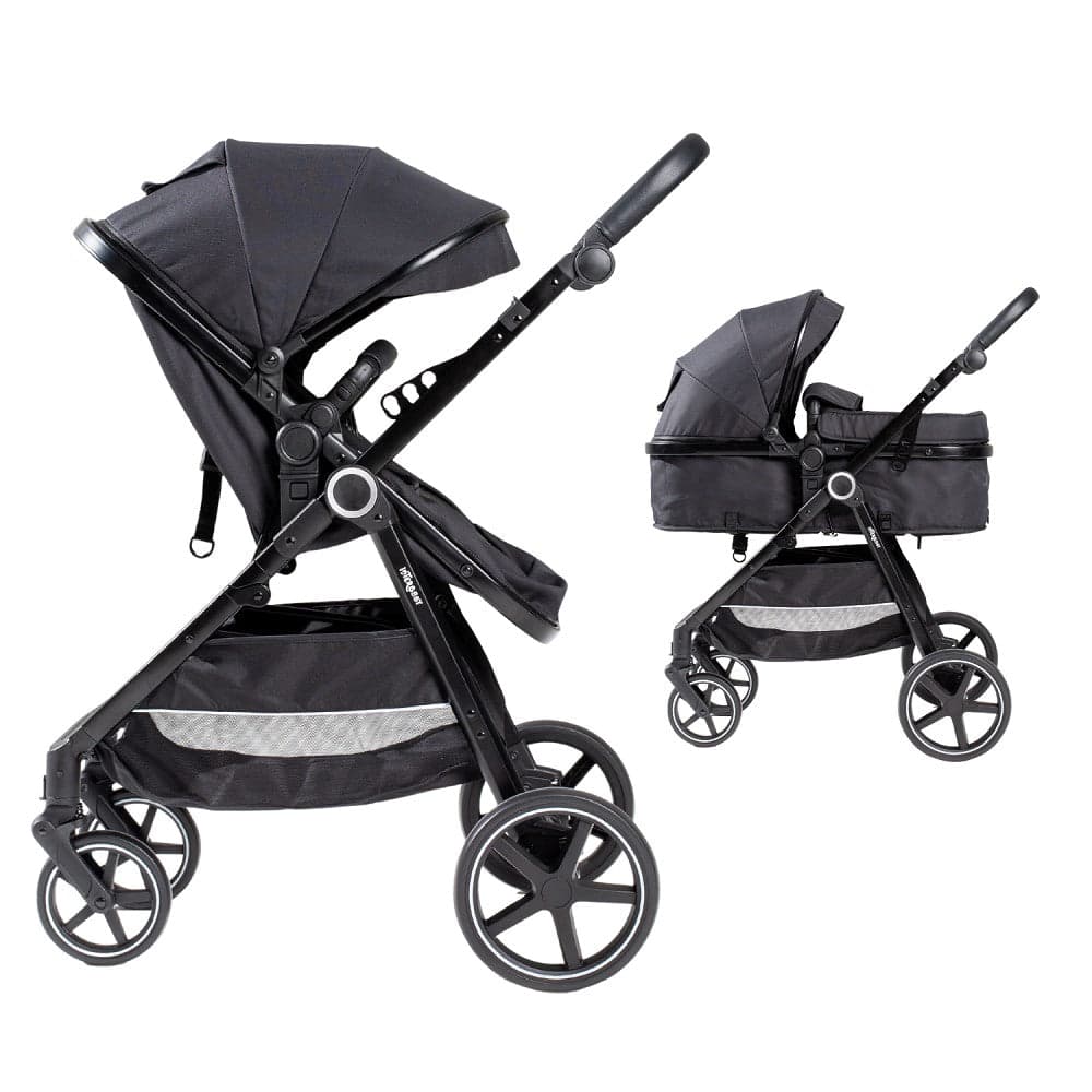 Carrinho Bebé 2 em 1 com Alcofa + Assento Versa Preto Interbaby