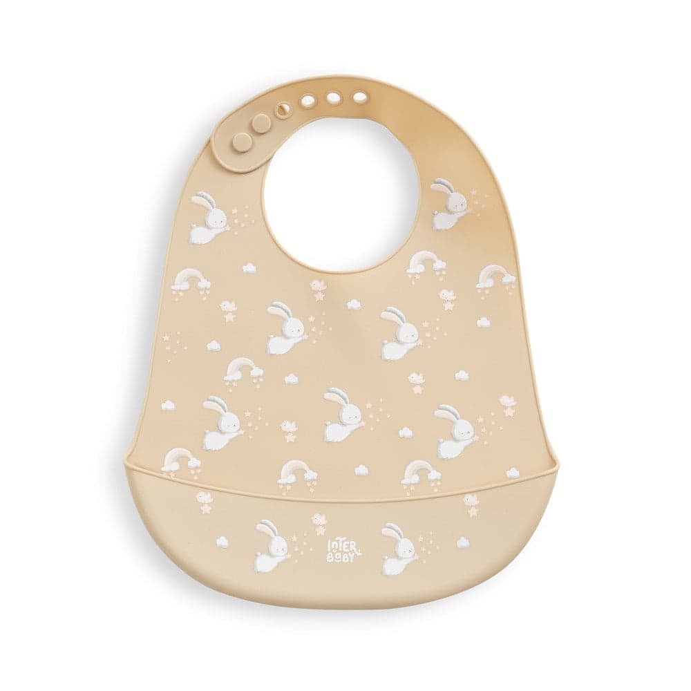 Babete em Silicone Coelho Bege Interbaby