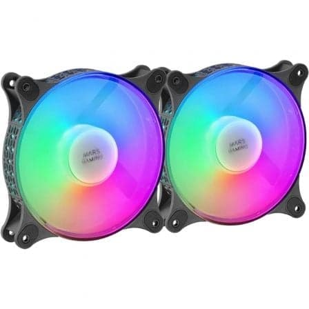 Mars Gaming Ventoinha 120mm MFX FRGB Preta (Pack2) - MFDUO