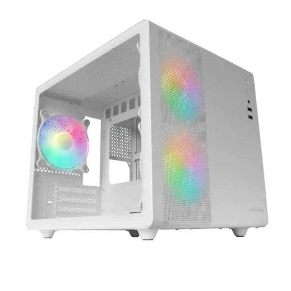 Caixa Mars Gaming MC-400 Branca (MicroATX) (Vidro Temperado) - MC400W