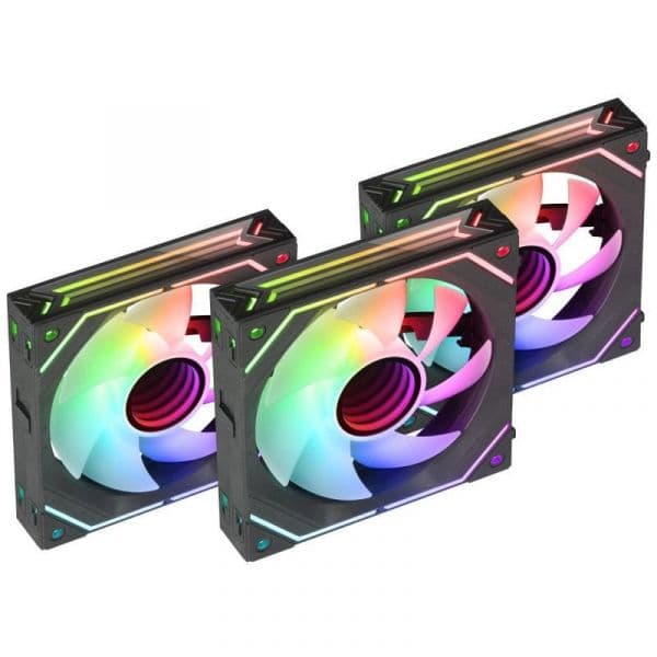 Mars Gaming MF-LINKFINITYKIT PWM ARGB 120mm Kit 3x Ventoinhas Suplementares Pretas