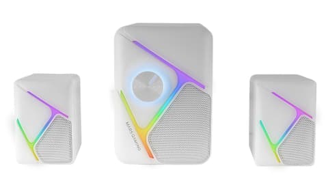 Mars Gaming MS-H21 Altifalantes Gaming RGB 2.1 e Subwoofer 35W Brancos