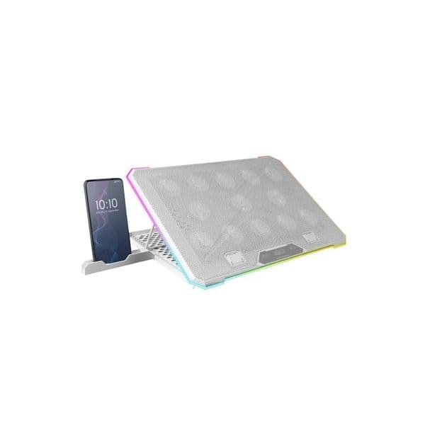 Mars Gaming Base Refrigeração MNBC13 17" Ajustável ARGB + Stand Branco