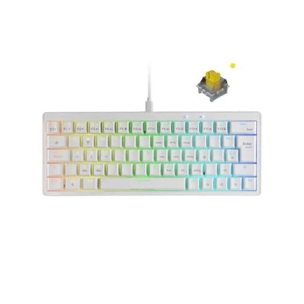 Mars Gaming MKMINIPROWYES Switch Amarelo Branco Espanhol