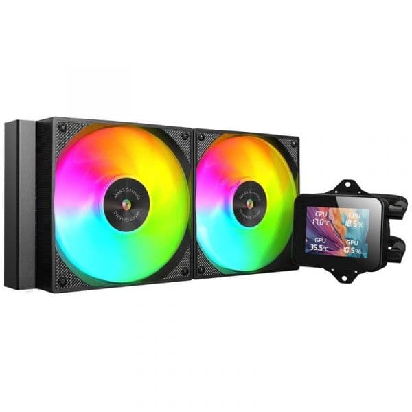 Mars Gaming Cooler CPU ML-VISION240 LCD ARGB Liquid Preto - MLVISION240