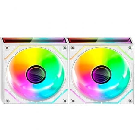 Mars Gaming Ventoinha 120mm MF-3DPROX2RW Argb Reverse PWM Branca (Pack2) - MF3DPROX2RW