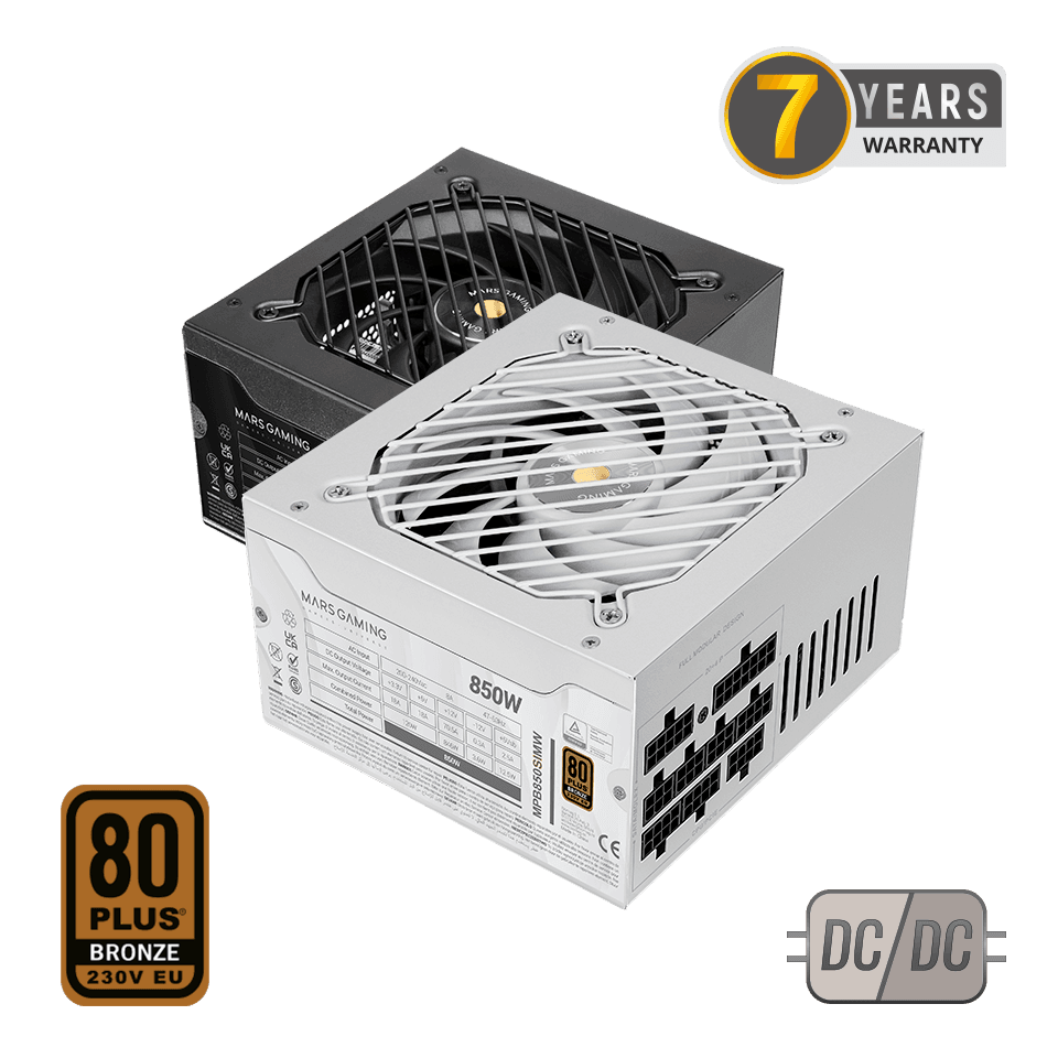 Mars Gaming MPB850SIM 80Plus Bronze Branca