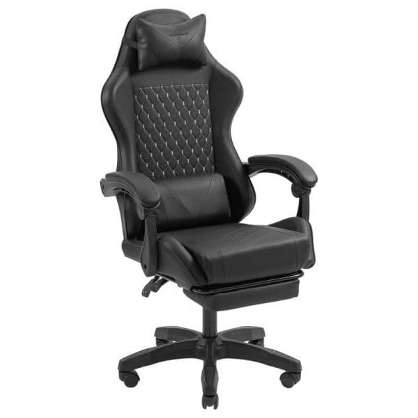 Mars Gaming Mgc-x Cadeira Gaming Reclinável em Pele Sintética com Apoio para Pés e Suporte Lombar Preta - MGCXBK