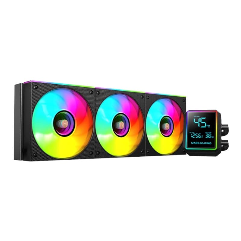 Mars Gaming ML-LCDPRO360 Kit de 360mm com TDP 500W, Bomba Gen 4 e 3x Ventoinhas Preto