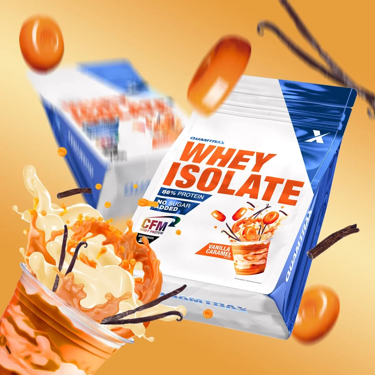 Whey Isolate 700g Quamtrax – Caramelo-Baunilha