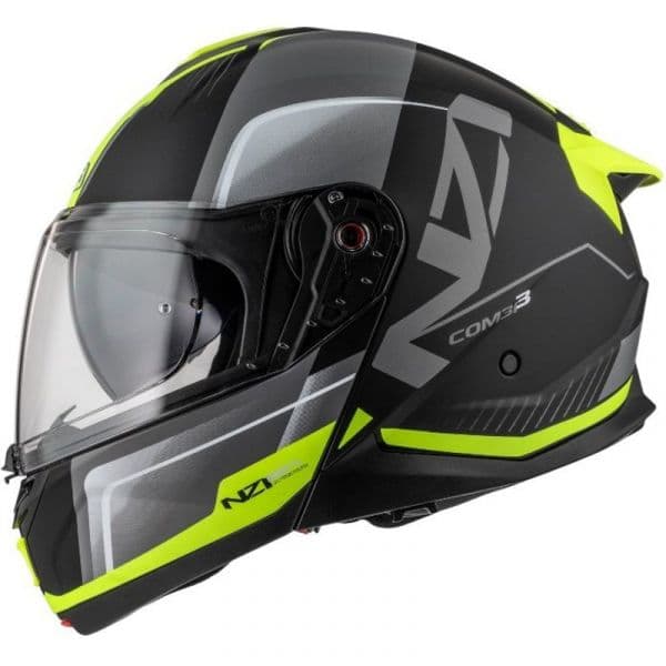 NZI Capacete Modular Combi 3 Duo Orbe Black / Anthracite / Yellow S