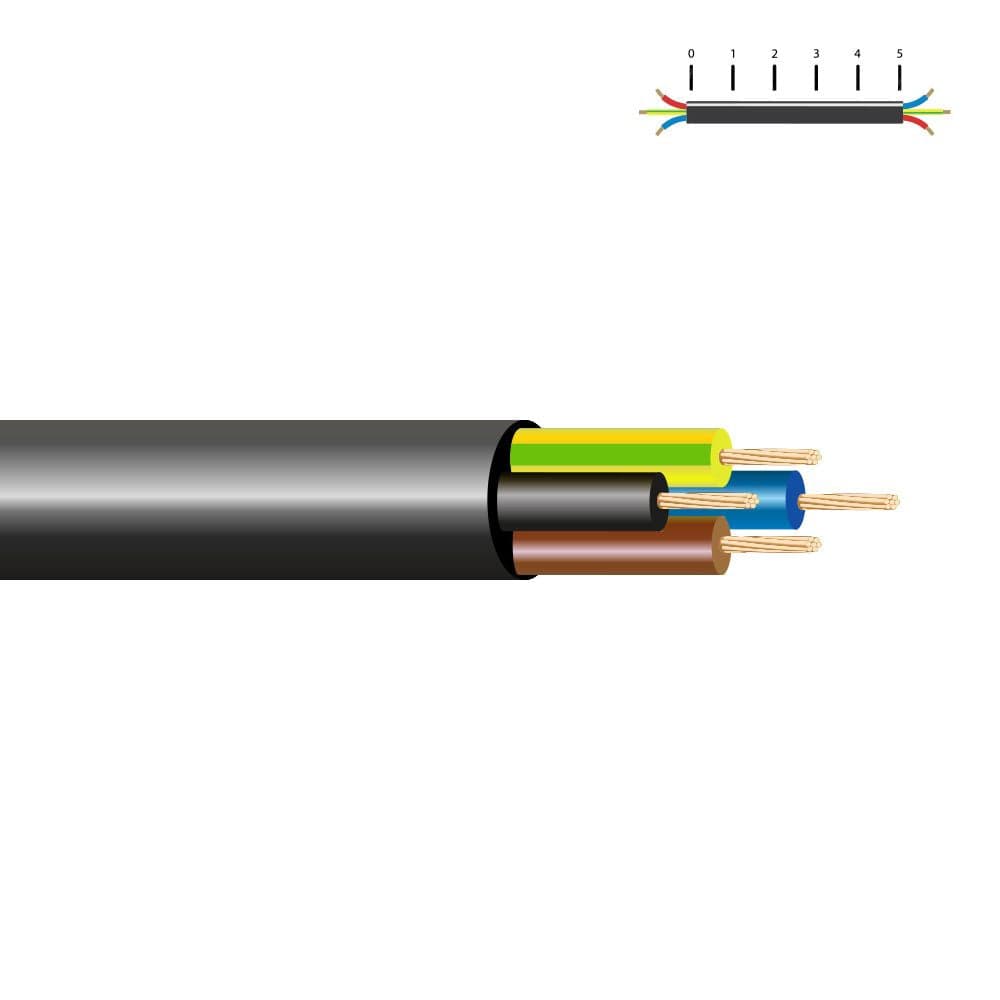 CABO ACRÍLICO 4X1,5MM PRETO EURO/M