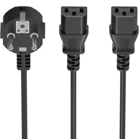 Aisens Cabo de Alimentação CPU CEE7/M 2 x C13/F Preto 3M