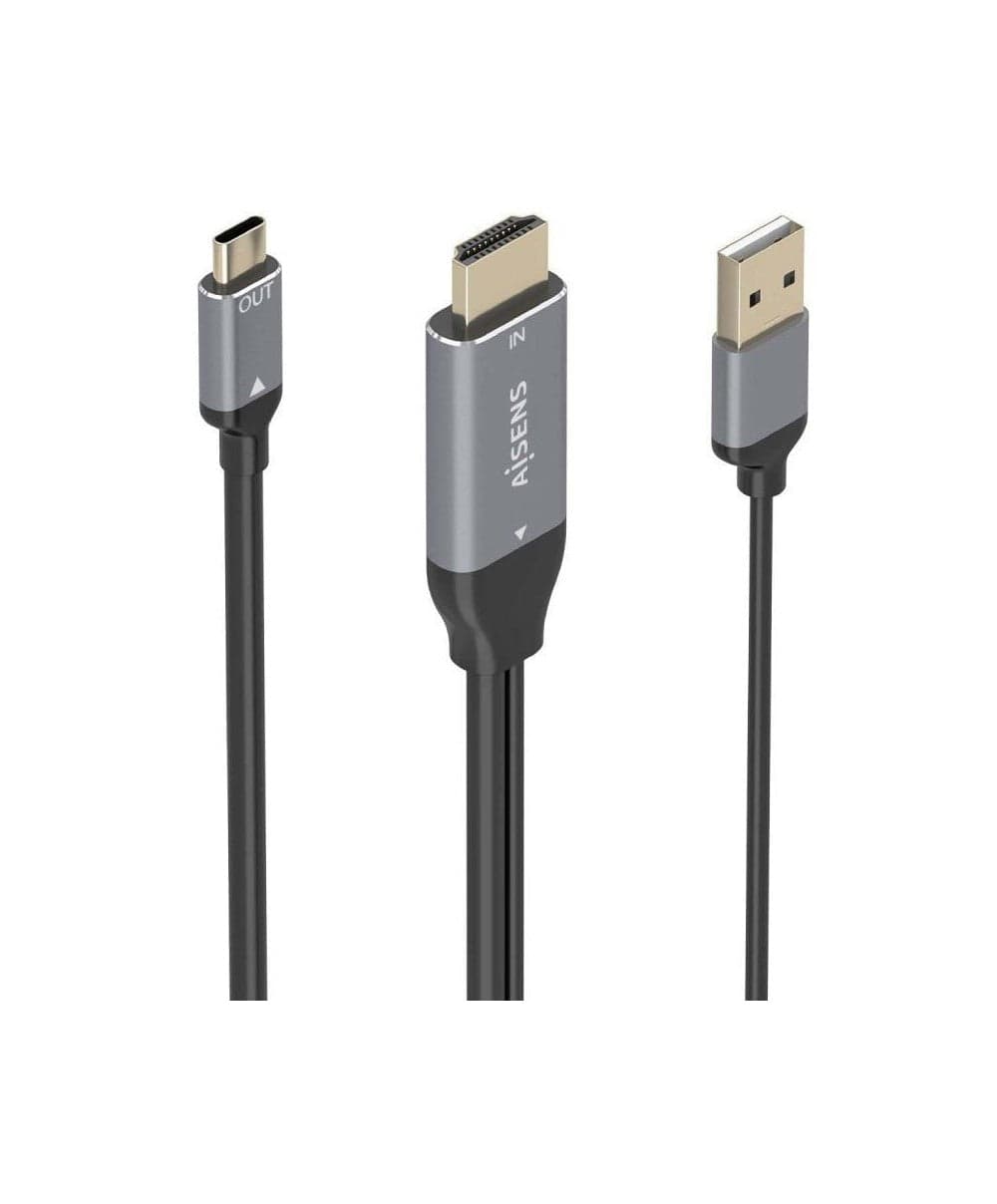 Aisens A109-0871 Cabo Conversor HDMI para USB-C 4K 60Hz 1,8m Preto