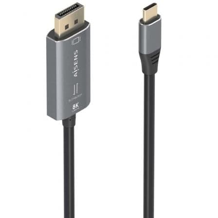 Cabo Conversor AISENS A109-0880 / USB Tipo-C Macho - DisplayPort Macho / 1.8m / Preto
