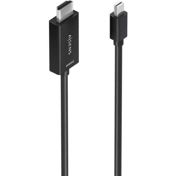 Aisens A125-0885 Cabo Conversor Mini DisplayPort para HDMI 4K@60Hz 0.6 Metros Preto