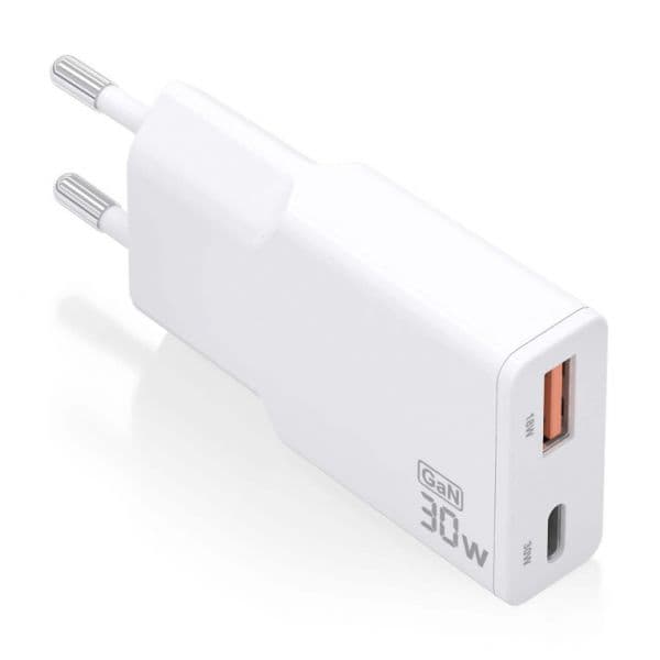 Aisens ASCH-30W2P046-W Carregador GaN Ultra Delgado 30W Branco