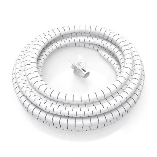 Organizador de Cabos Espiral Branco 3 Metros