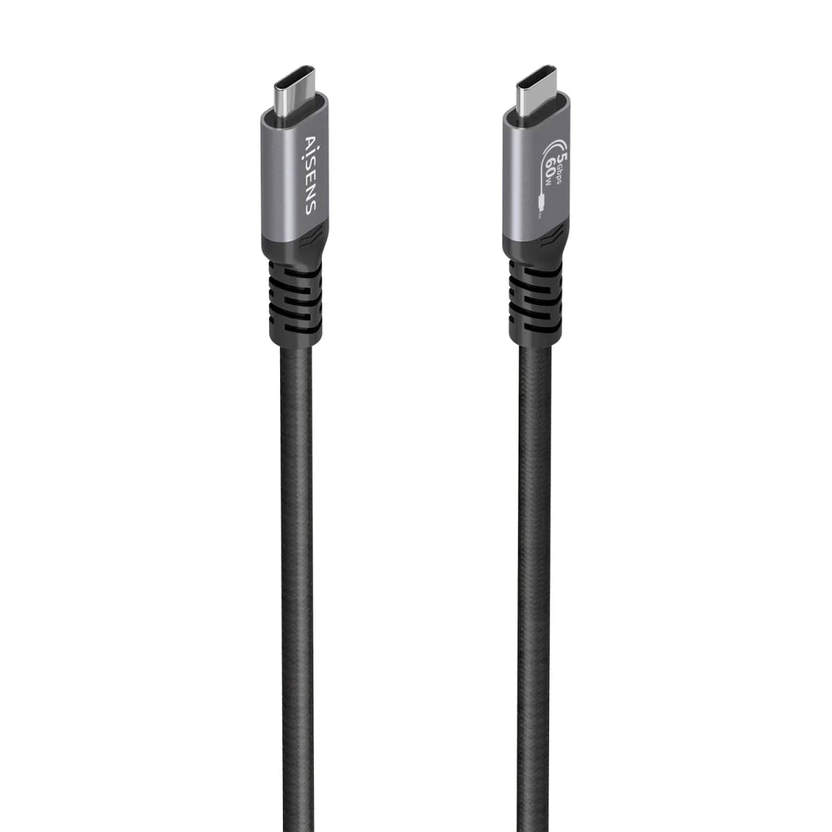 Aisens Cabo USB-C 3.2 Gen1 Macho para Macho 60W 5Gbps 10m Preto