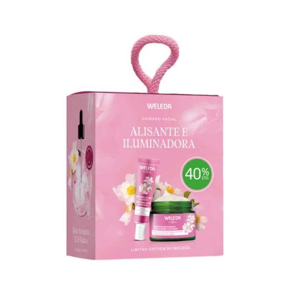 Weleda Creme de Dia Rosa Mosqueta e Chá Branco 40ml + Creme Contorno Olhos 12ml Coffret