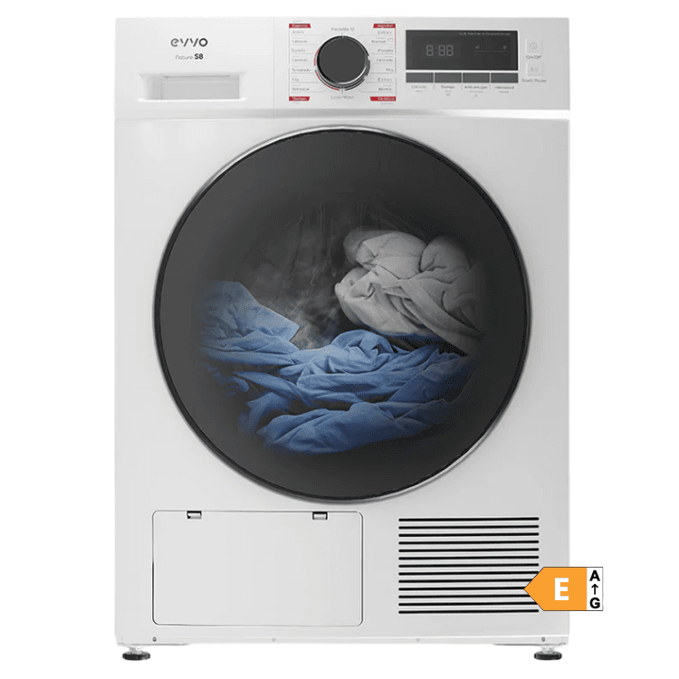 Máquina de Secar Roupa EVVO Nature S8 E 8Kg Classe E