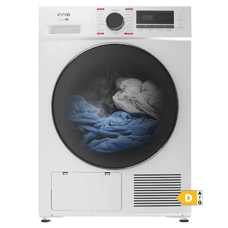 Máquina de Secar Roupa EVVO Nature S8 D 8Kg Classe D