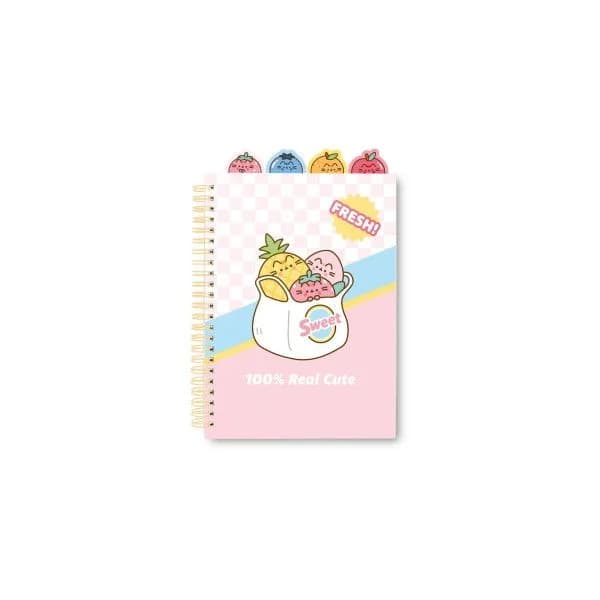 Erik Caderno Pautado A5 Espiral 32 Folhas Pusheen Rosa 1 Unidade