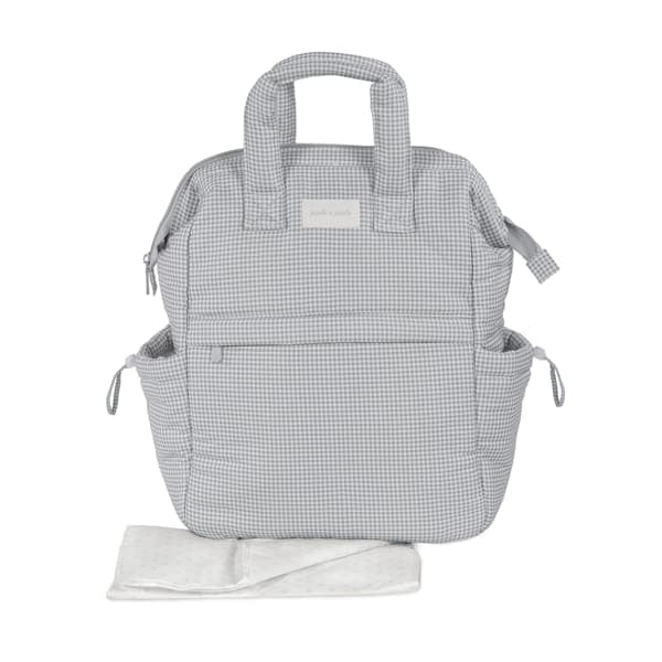 Pasito a Pasito Mochila Little Bloom Vichy Grey