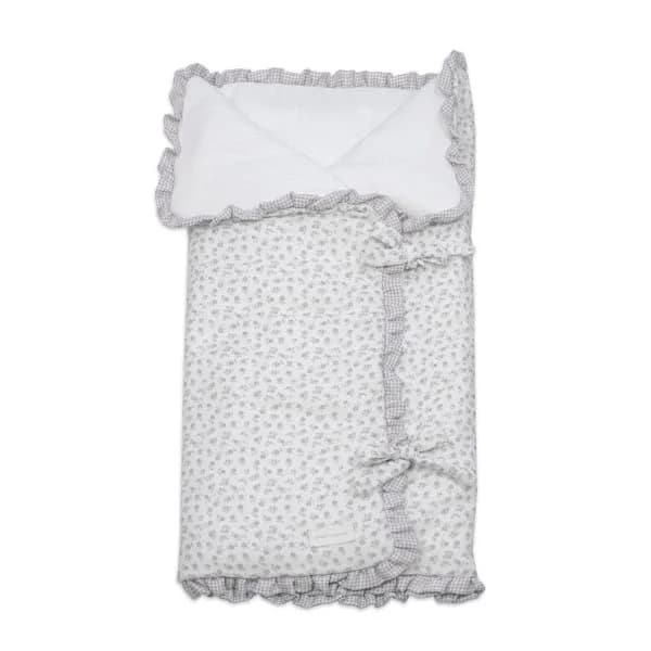 Pasito a Pasito Manta Little Bloom Tog 2.5 Flowers Grey