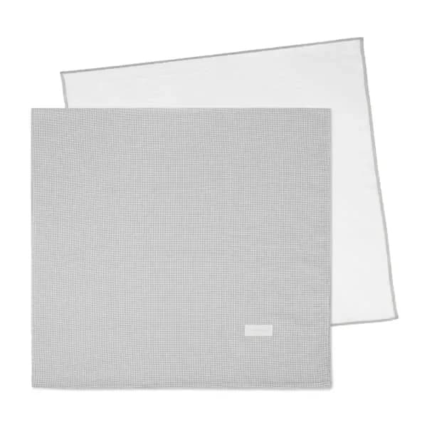 Pasito a Pasito Pack 2 Musselinas 70x70cm Little Bloom Vichy Grey
