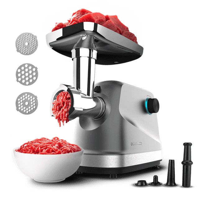 Cecotec Picadora de Carne Crusher 1400 Steel 1360W Cinzento