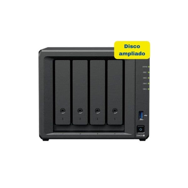 NAS Synology 8TB 4 Baias DDR4 2GB SATA 2.5GbE DS425+ Cache NVMe