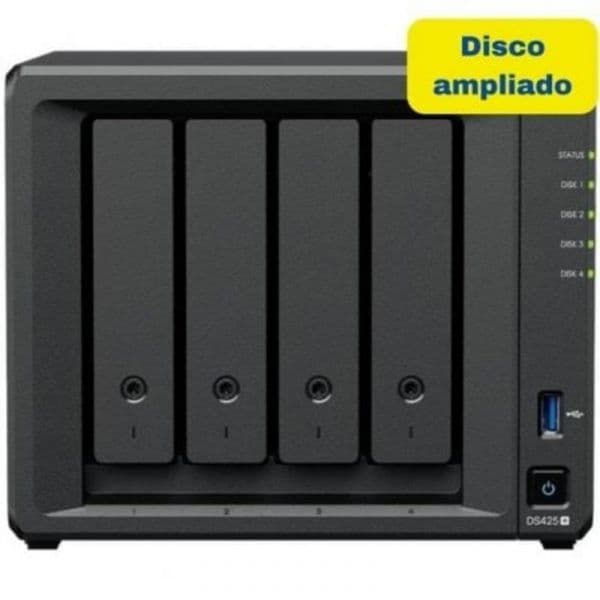 NAS Synology DS425+ 16TB 4 Baias 2.5GbE DDR4 M.2 NVMe SATA