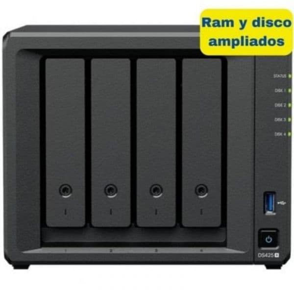 NAS Synology DS425+ 16TB 4 Baias 2.5/3.5 SATA NVMe 6GB DDR4 2.5GbE