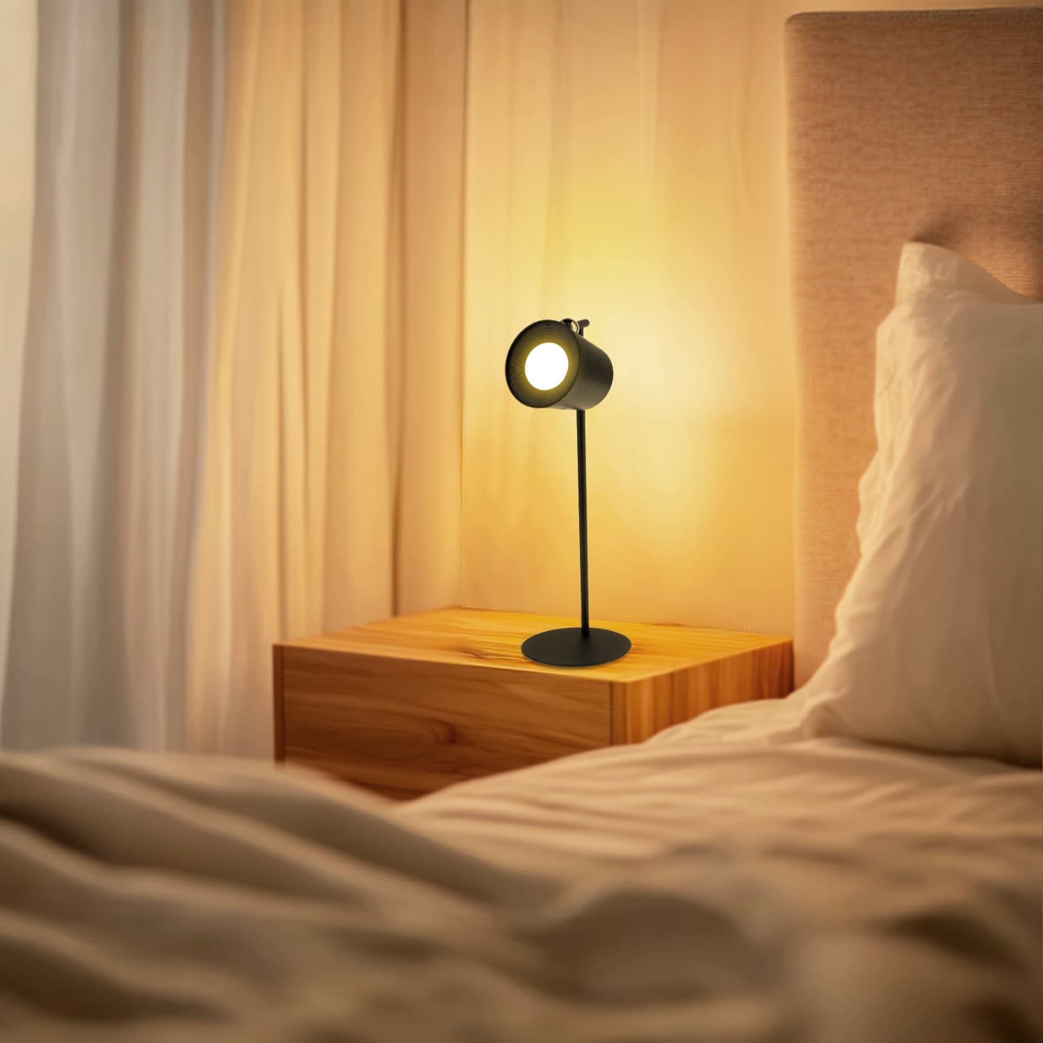 Candeeiro de Mesa Led Black Leni