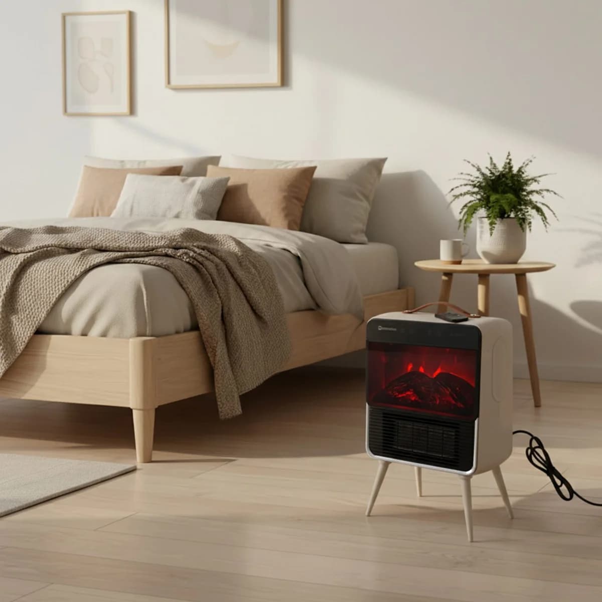 Aquecedor cerâmica Cassete 2000W com efeito de chama