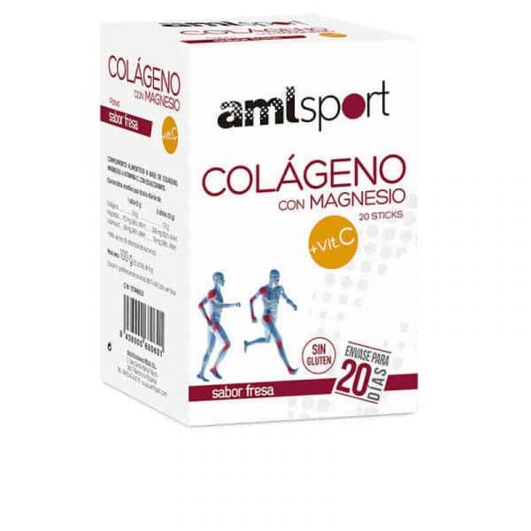 AML Colágeno com Magnésio + Vit C Morango 20 Sticks