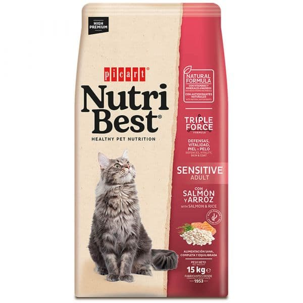 Picart Nutribest Adult Sensitive Salmon & Rice Cat 15Kg