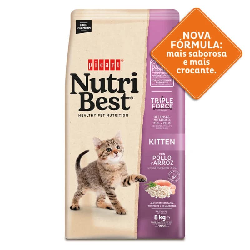 Picart Nutribest High Premium Gato Kitten - Frango e Arroz