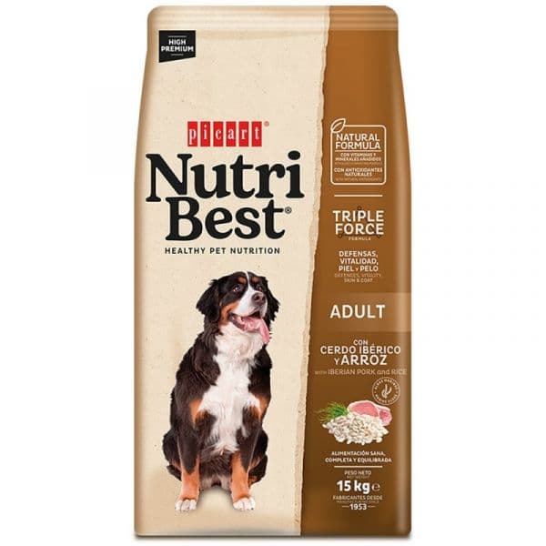 Picart Nutribest Premium Adult Iberian Pork & Rice 15Kg