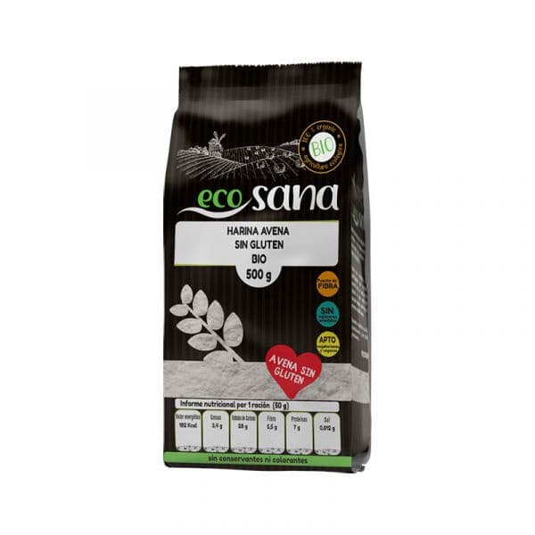 Ecosana Farinha de Aveia Sem Glúten Bio 500g