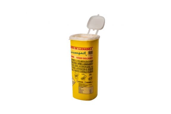 Contentor amarelo de cortantes/perfurantes 1lt