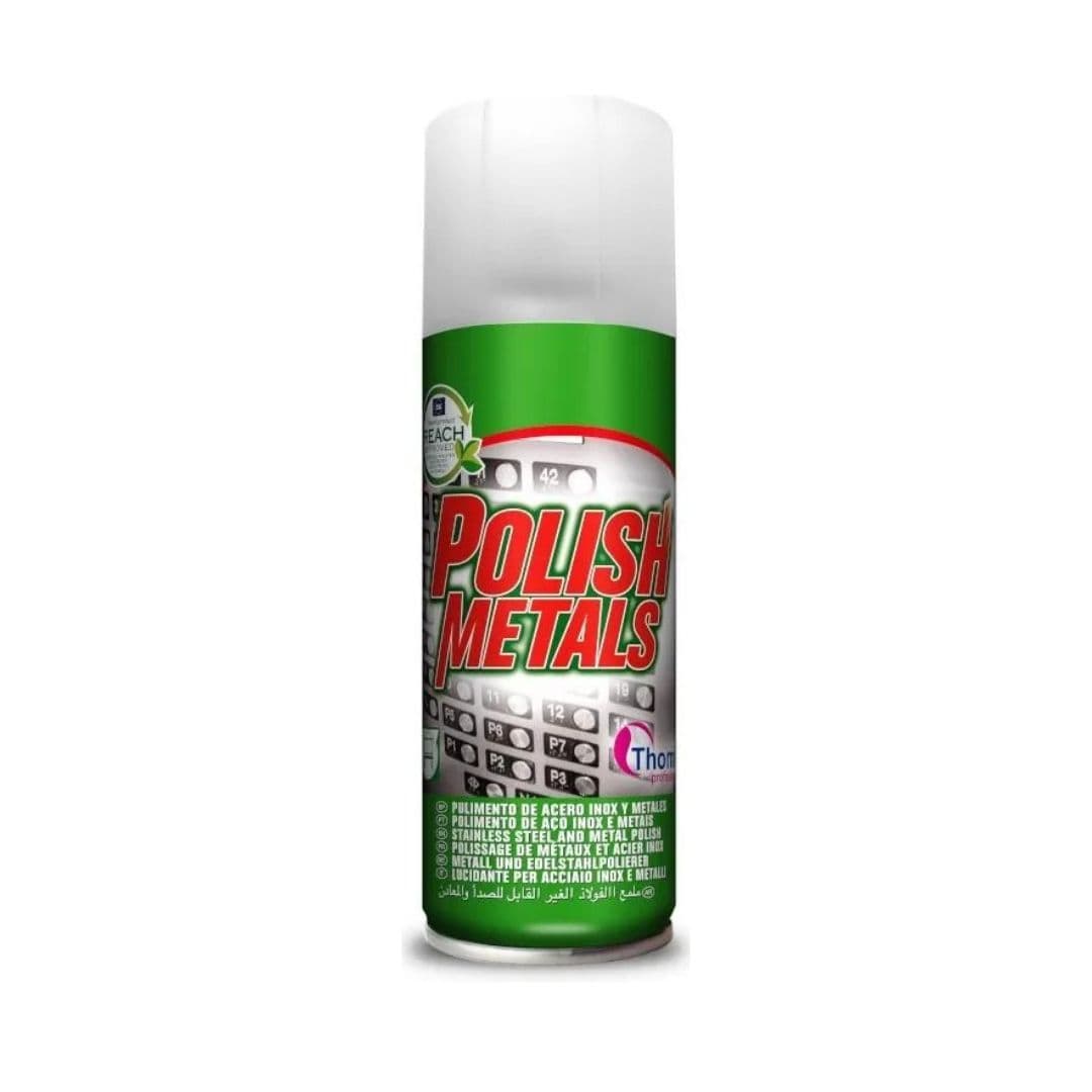 Thomil Polish Metals – Limpa e abrilhanta metais e superfícies em aço inoxidável 400ml