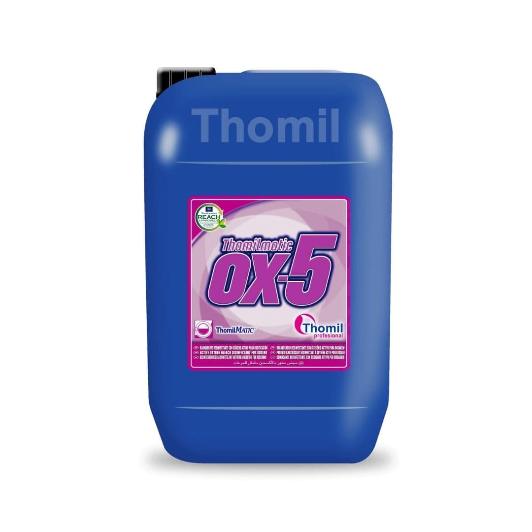 Thomil Matic OX-5 – Branqueador Líquido com Oxigénio Ativo para Lavandaria Profissional 24kg