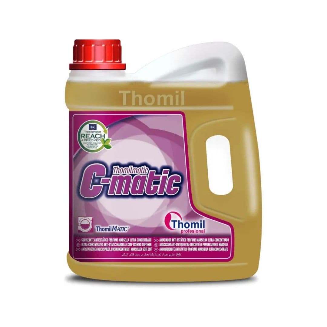 Thomil Matic C-MATIC – Amaciador Têxtil Ultra-Concentrado com Perfume Floral Marselha 4L