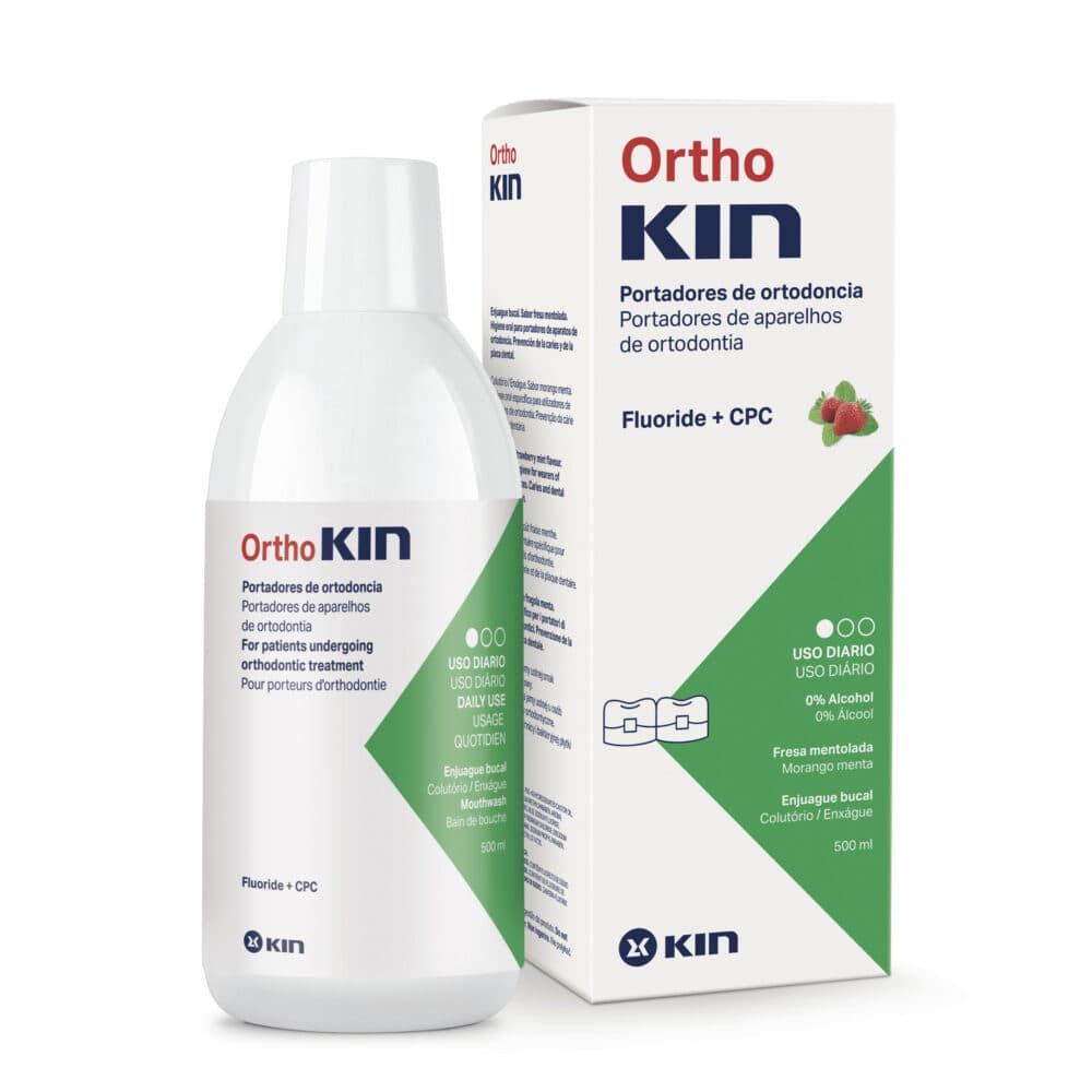 Kin Colutório Morango/Menta Ortho 500ml